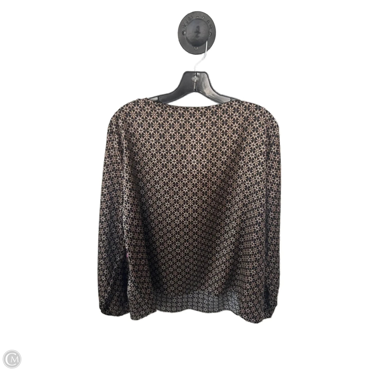 Top Long Sleeve By Ann Taylor In Black & Brown, Size: Xl