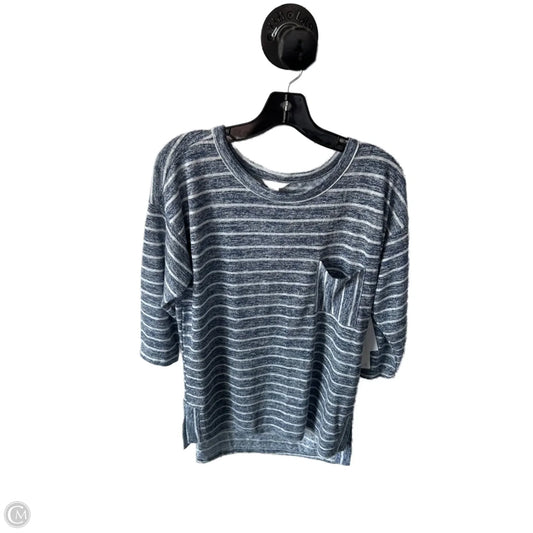 Top 3/4 Sleeve By Caslon In Blue & White, Size: M