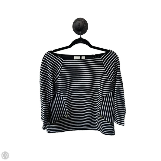 Top 3/4 Sleeve By Chicos In Black & White, Size: M