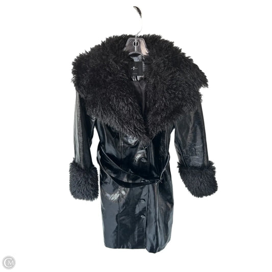 Coat Trench Coat By 7 For All Mankind In Black, Size: M