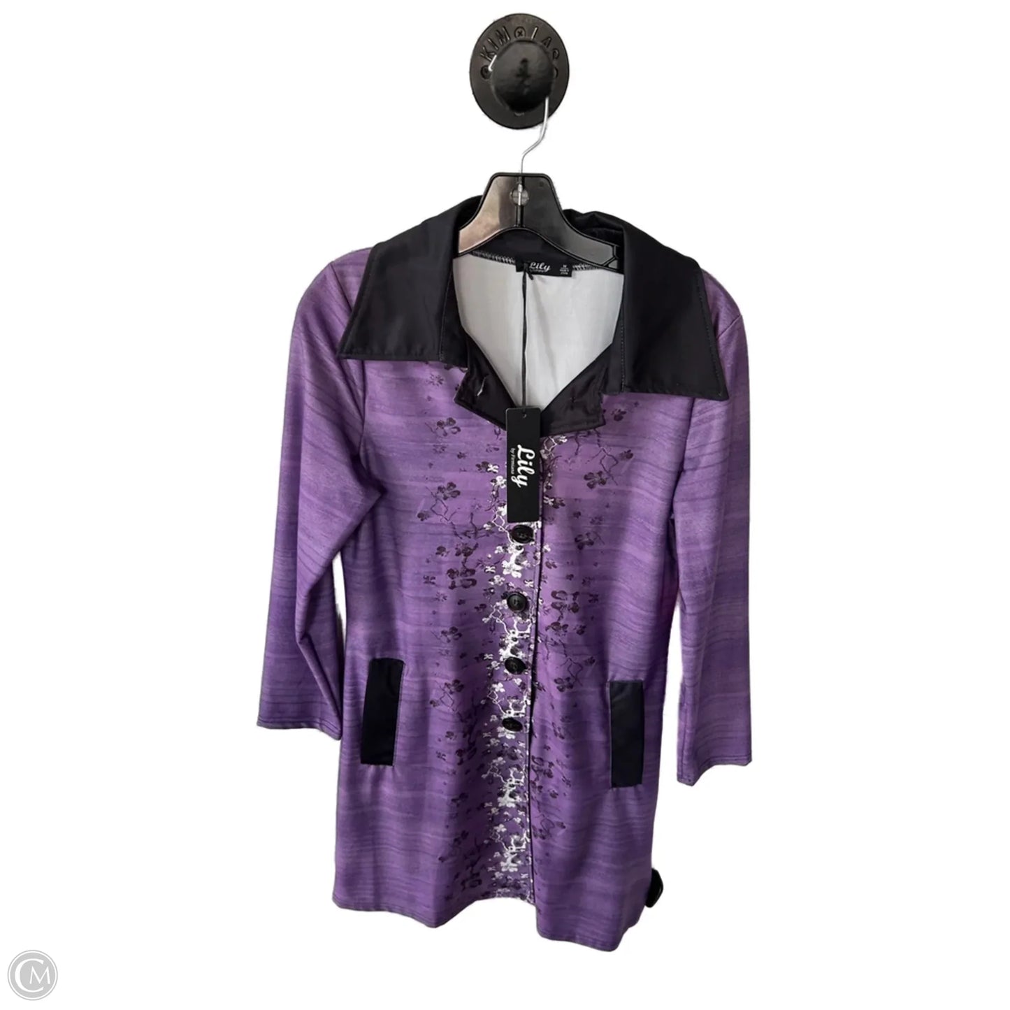 Jacket Other By Lily In Black & Purple, Size: M
