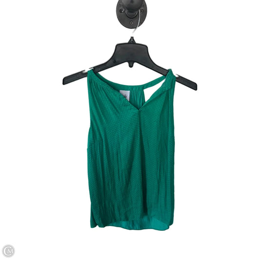 Top Sleeveless By Cabi In Green, Size: S
