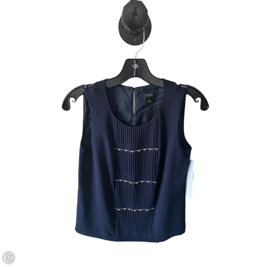 Top Sleeveless By J. Crew In Navy, Size: Xs