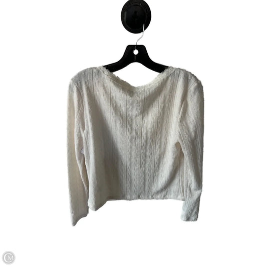 Top Long Sleeve By Elodie In Cream, Size: Xl