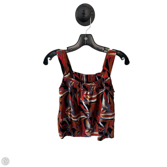 Top Sleeveless By Evereve In Brown & Orange, Size: Xs