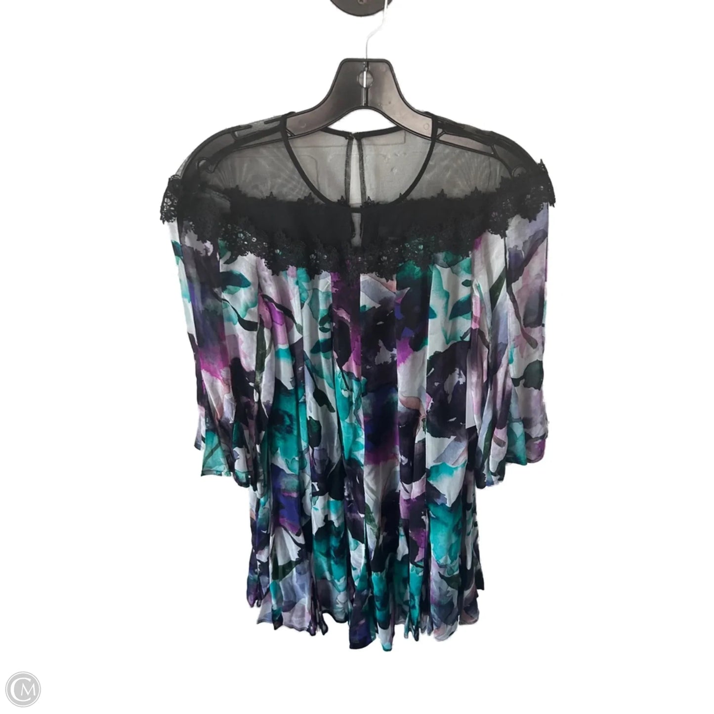 Dress Party Short By Anthropologie In Black & Purple, Size: Xs