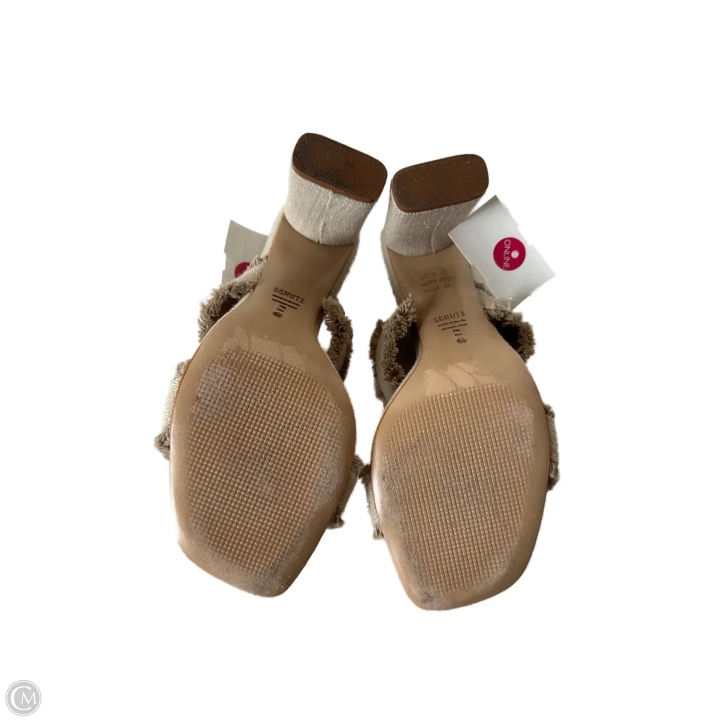 Sandals Heels Block By Cmb In Tan, Size: 7