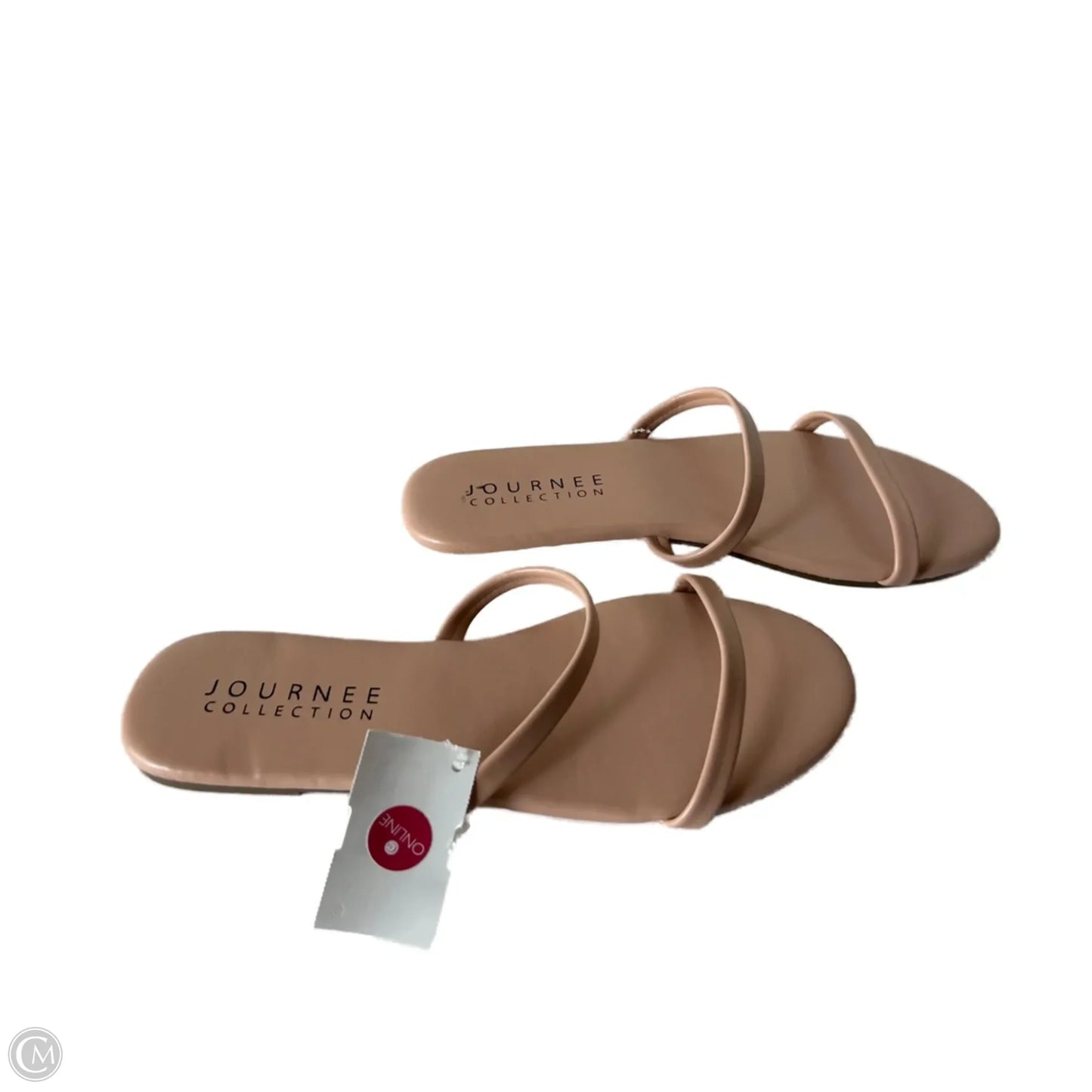 Sandals Flats By Journee In Tan, Size: 7