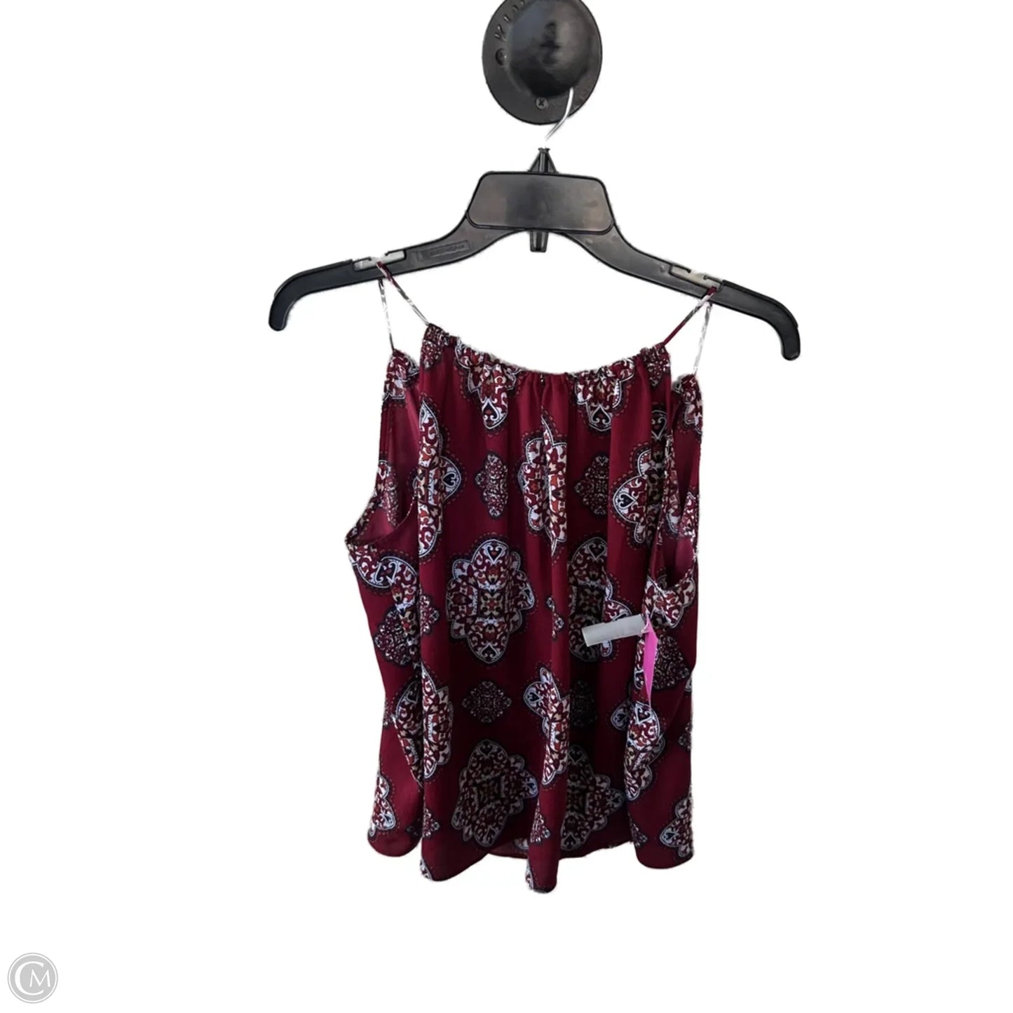 Top Sleeveless By Ann Taylor In Red & White, Size: S