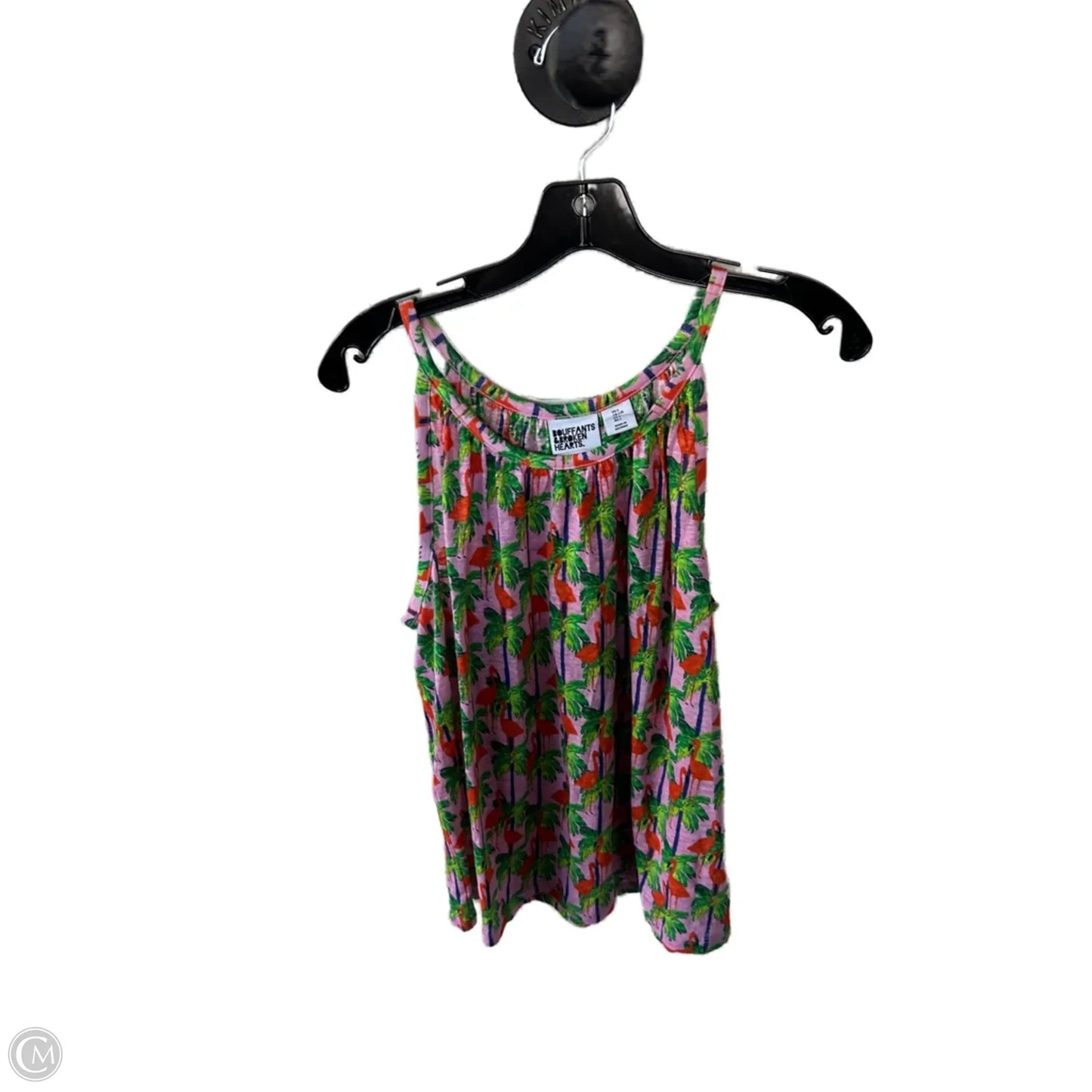 Top Sleeveless By Clothes Mentor In Green & Pink, Size: L