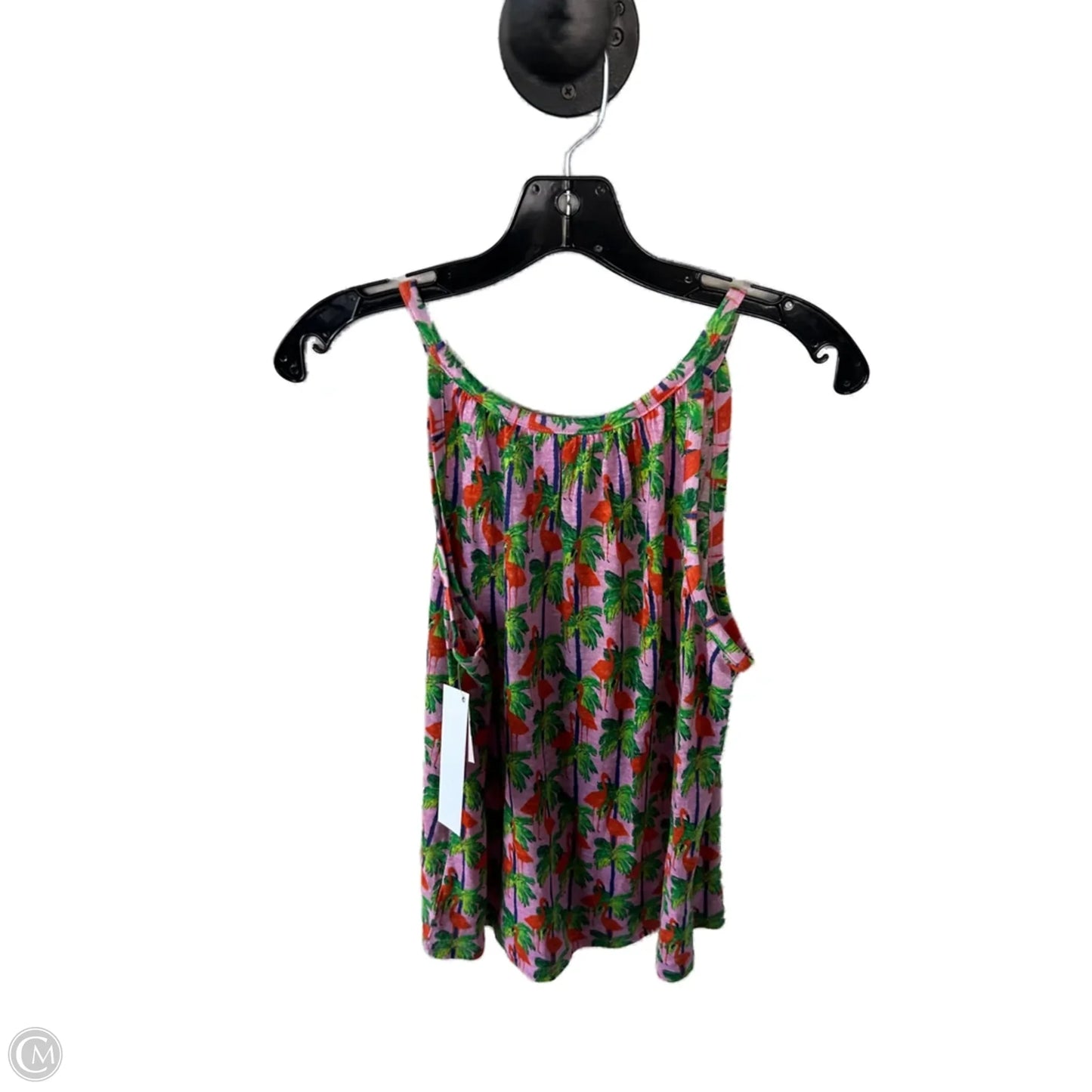 Top Sleeveless By Clothes Mentor In Green & Pink, Size: L