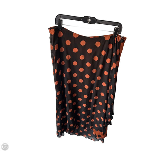 Skirt Midi By Maeve In Black & Brown, Size: 12