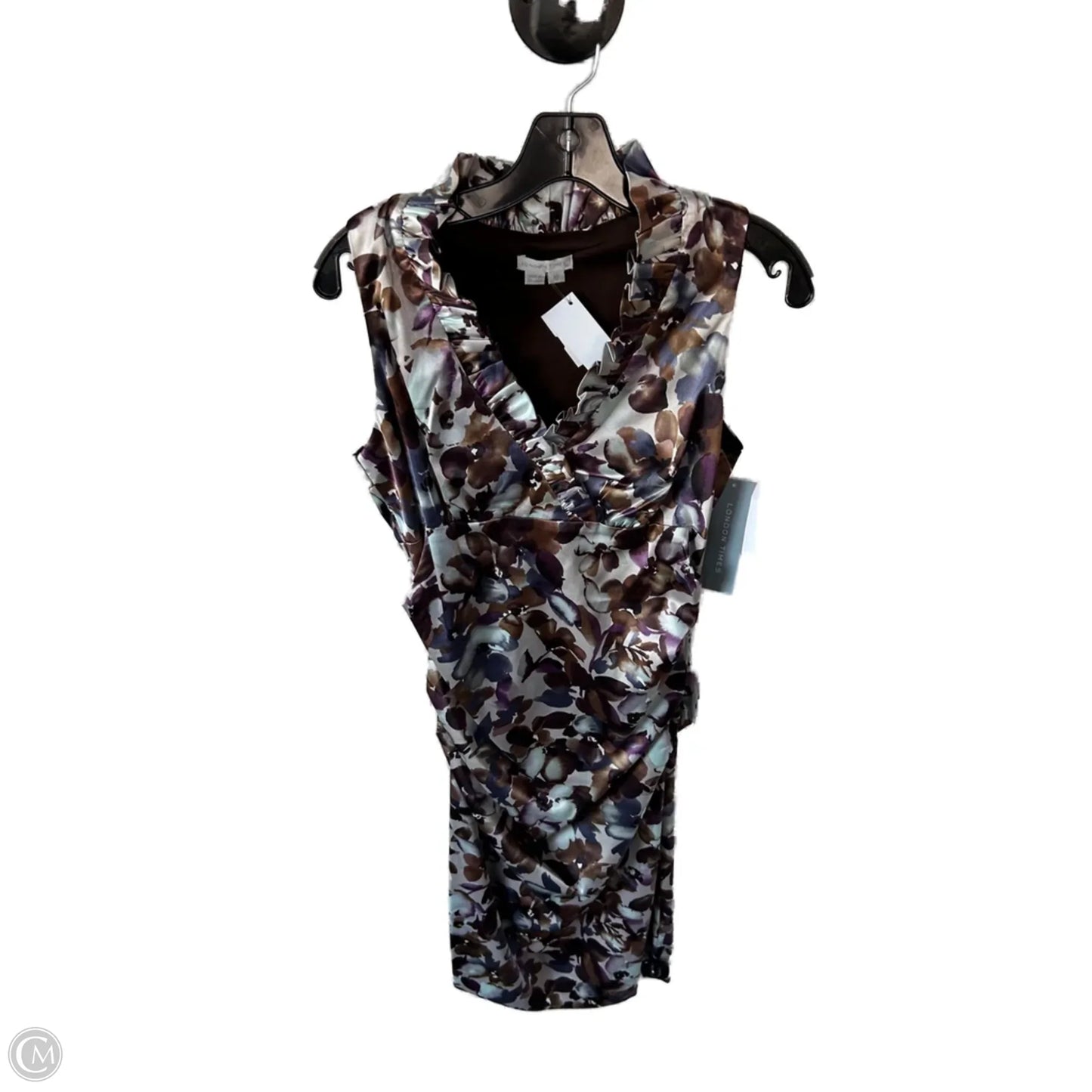 Dress Party Short By London Times In Brown & Cream, Size: M