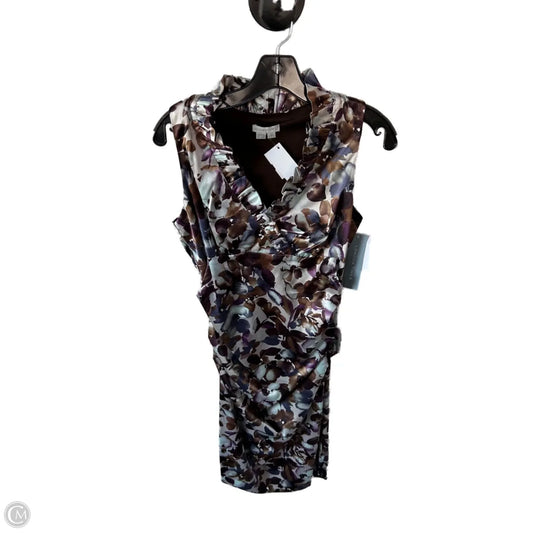 Dress Party Short By London Times In Brown & Cream, Size: M