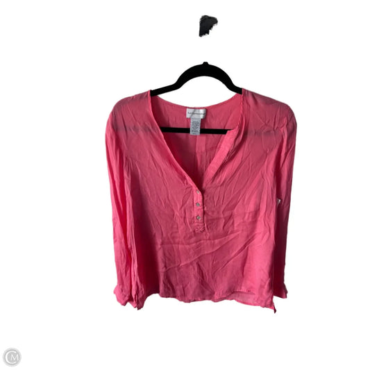 Top Long Sleeve By Soft Surroundings In Pink, Size: M