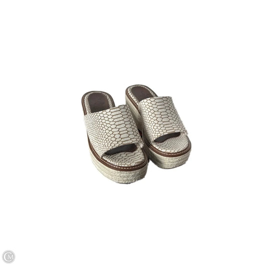 Sandals Heels Wedge By Freebird In Snakeskin Print, Size: 9