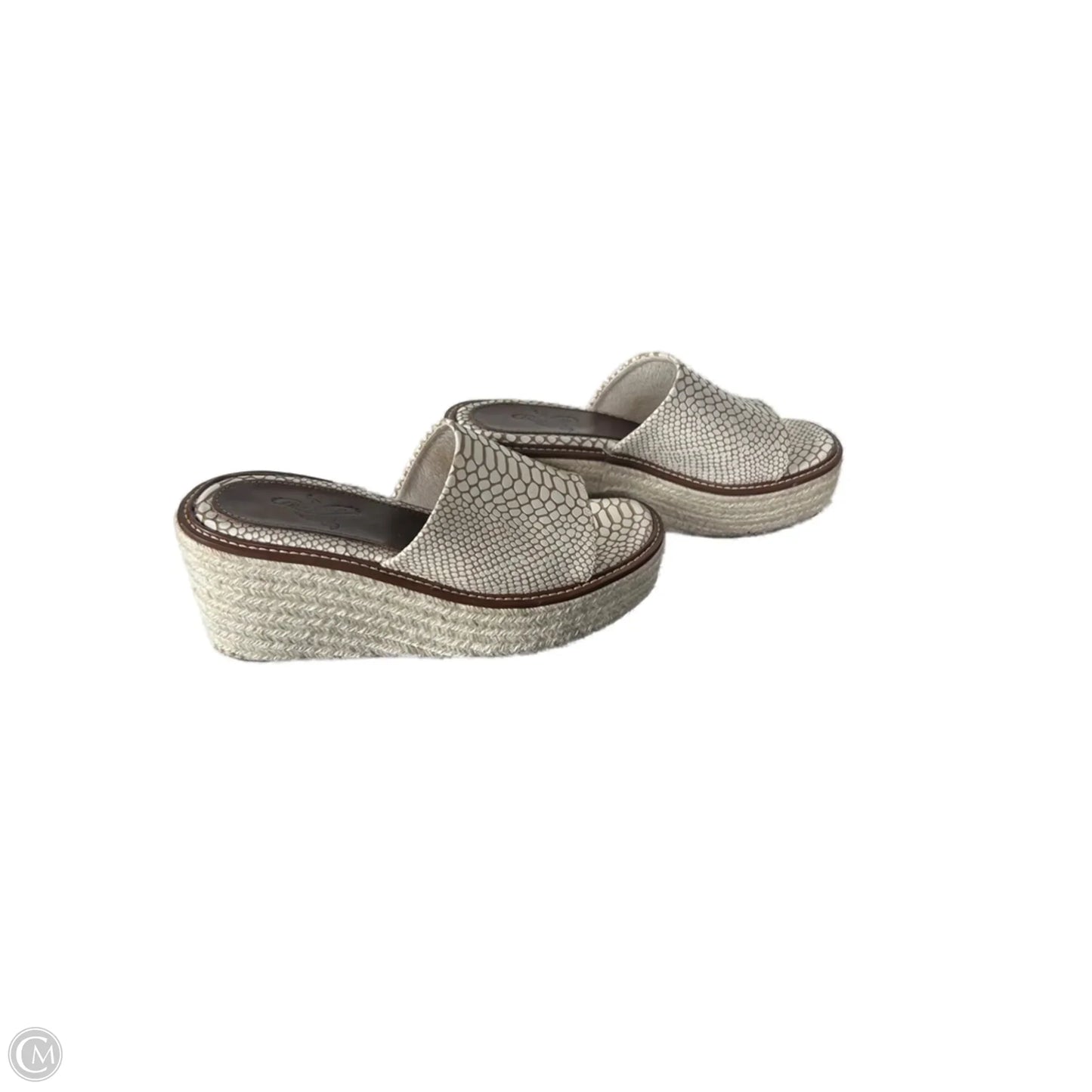 Sandals Heels Wedge By Freebird In Snakeskin Print, Size: 9