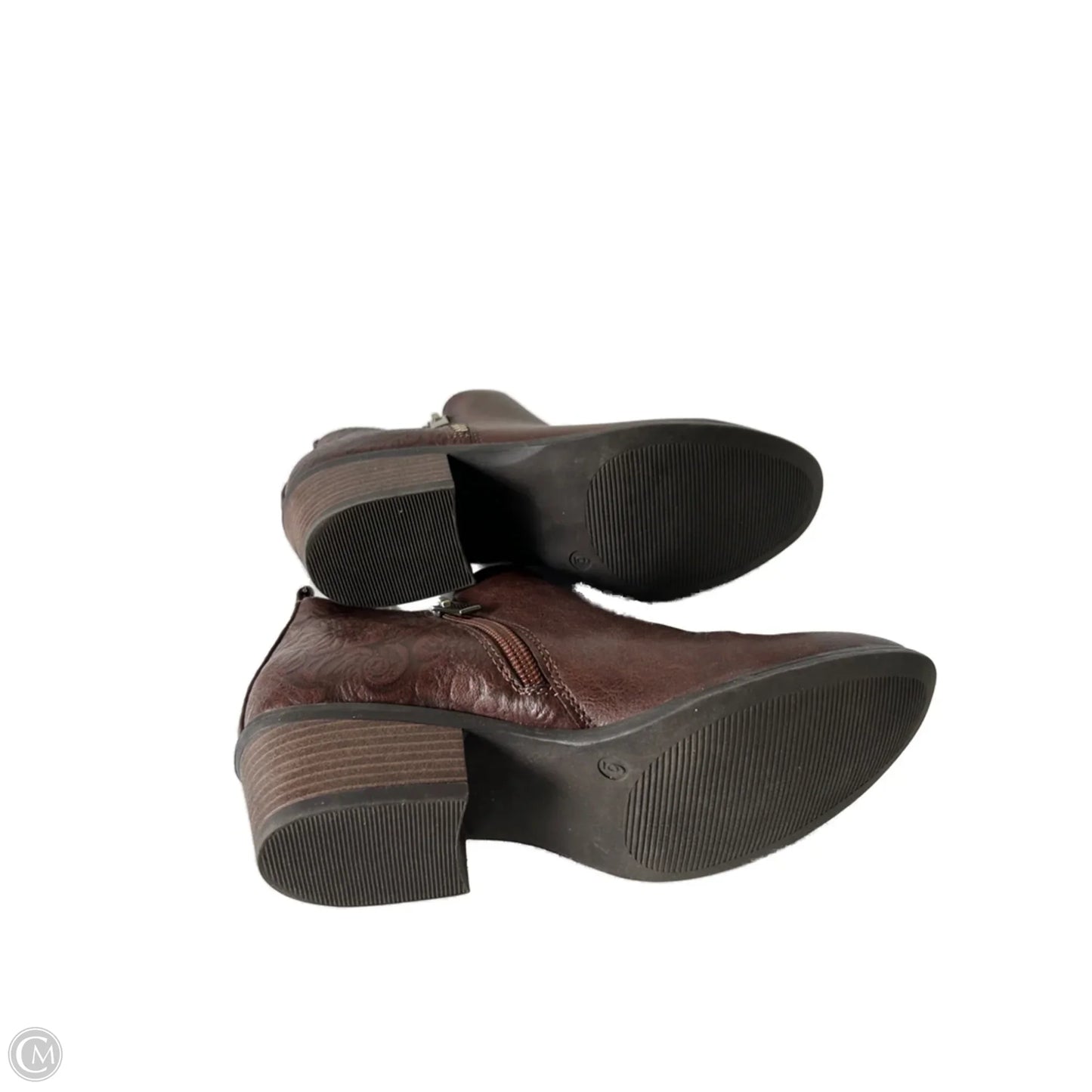 Boots Ankle Heels By Xappeal In Brown, Size: 6