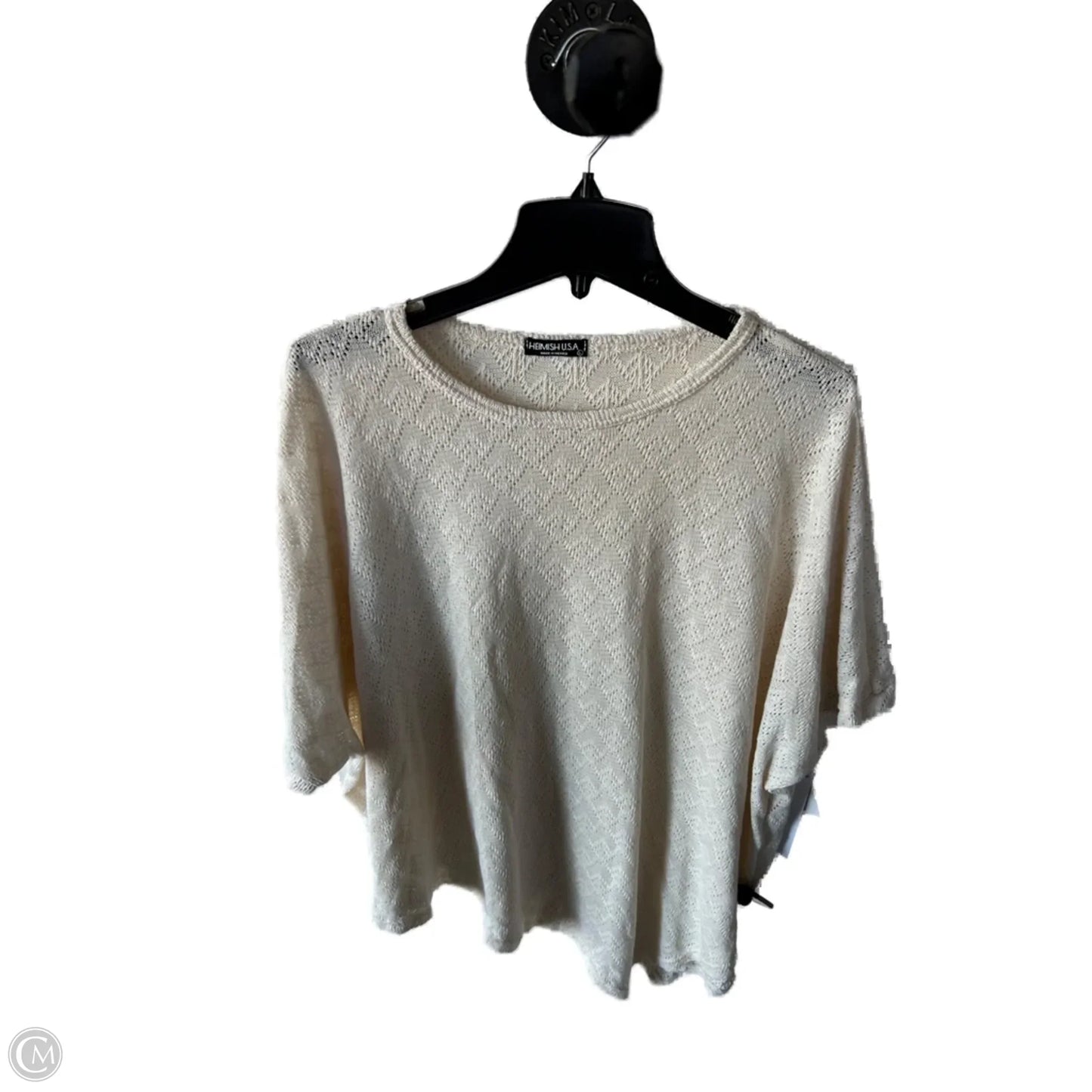 Sweater Short Sleeve By Heimish Usa In Cream, Size: L