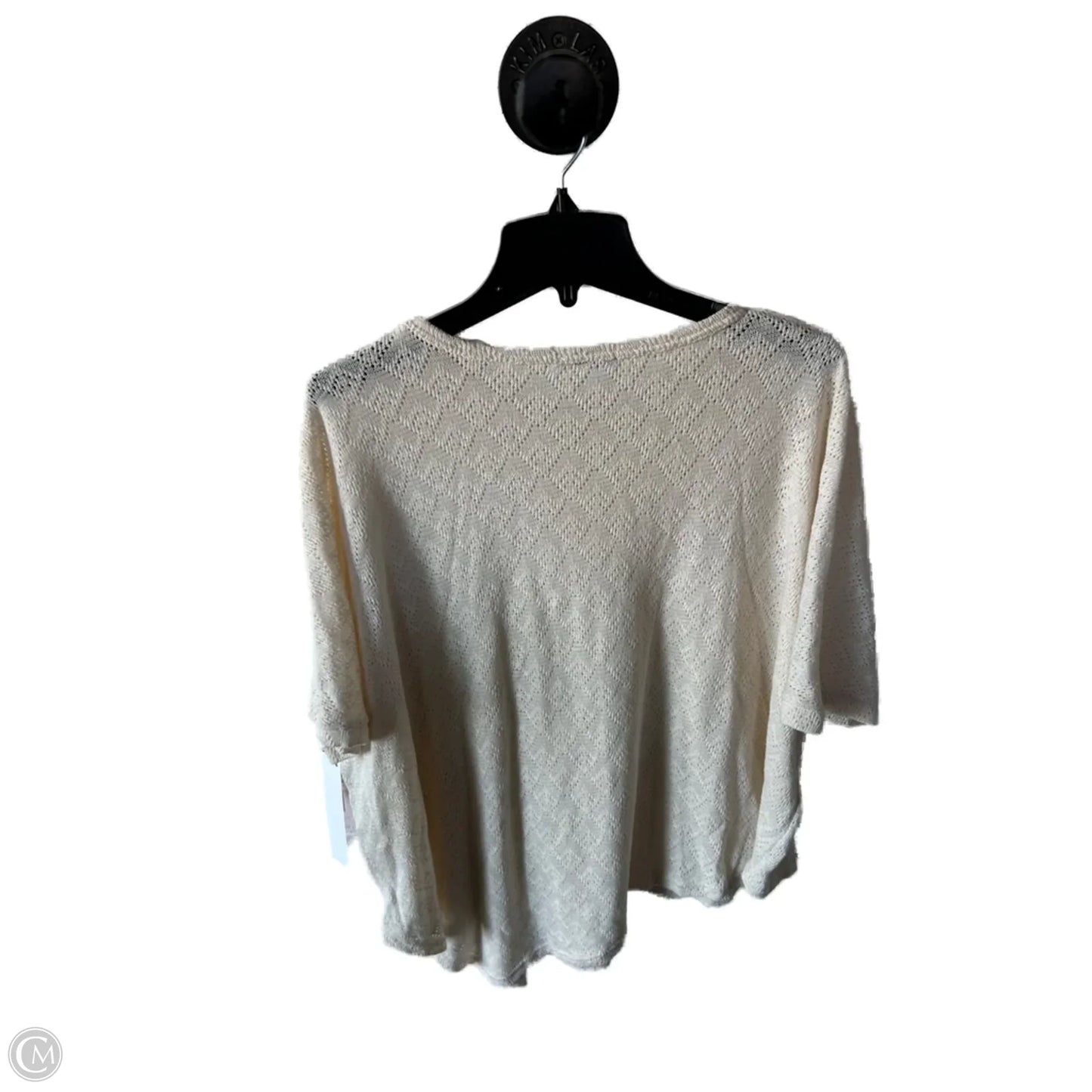 Sweater Short Sleeve By Heimish Usa In Cream, Size: L