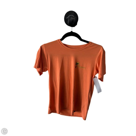 Athletic Top Short Sleeve By Patagonia In Orange, Size: S