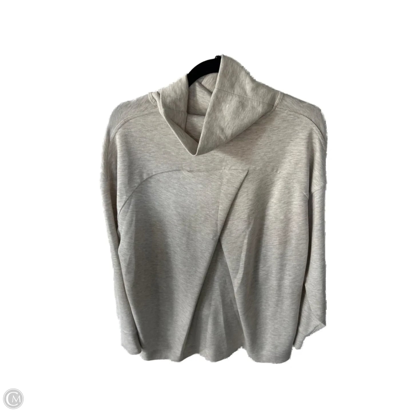 Athletic Top Long Sleeve Collar By Danskin In Tan, Size: L