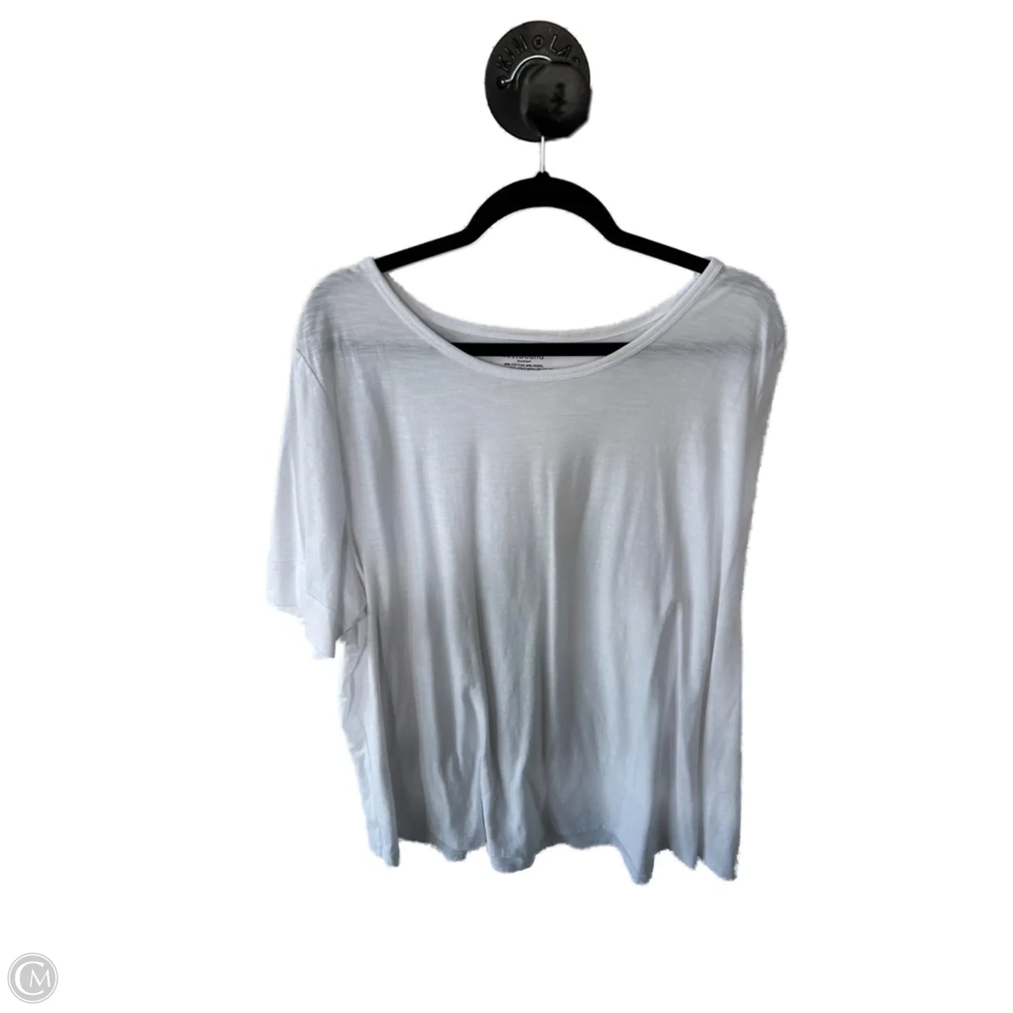 Top Short Sleeve By West Bound In White, Size: 3x