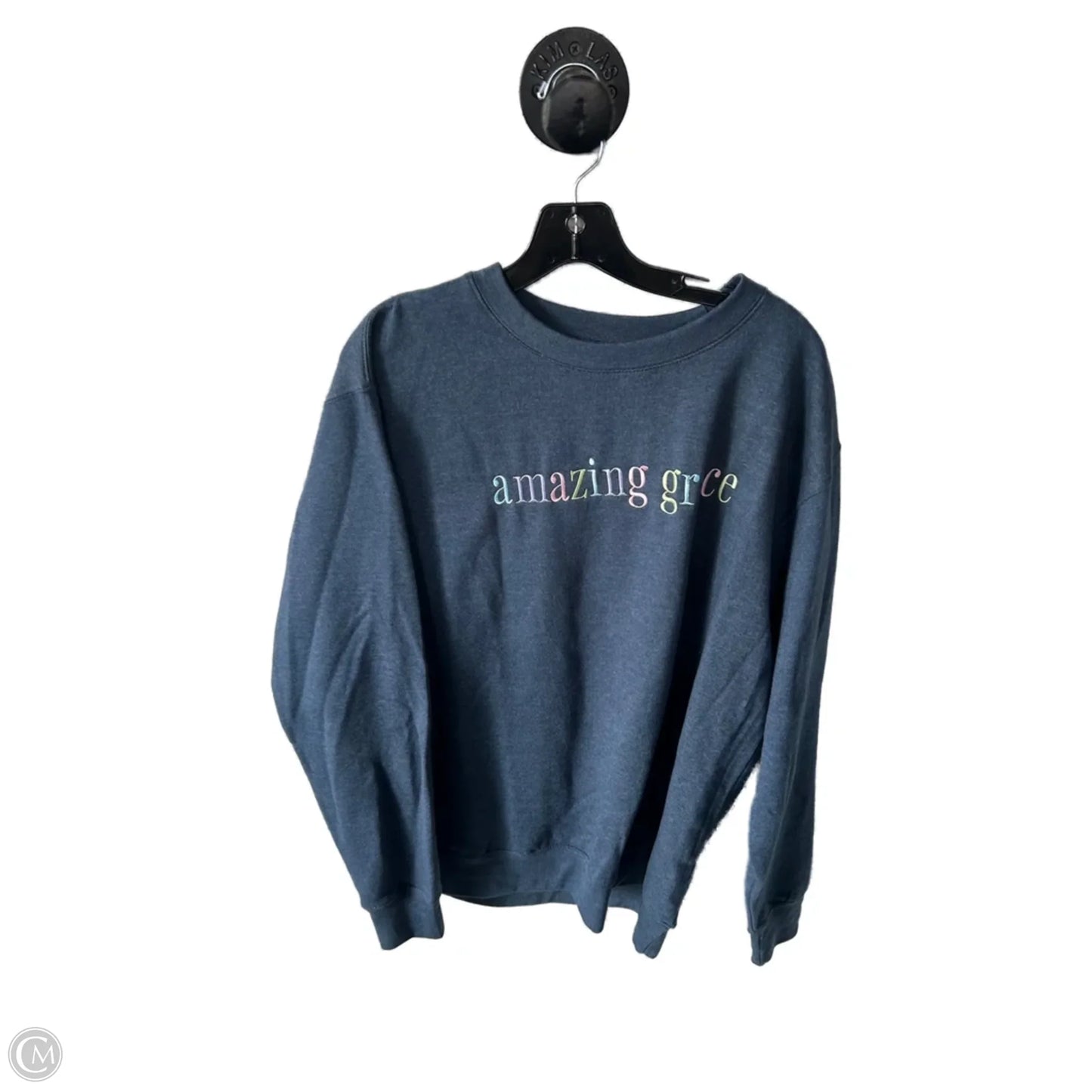 Sweatshirt Crewneck By Clothes Mentor In Blue, Size: L