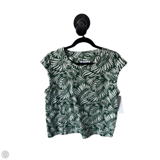 Top Sleeveless By Chicos In Green & White, Size: Xl