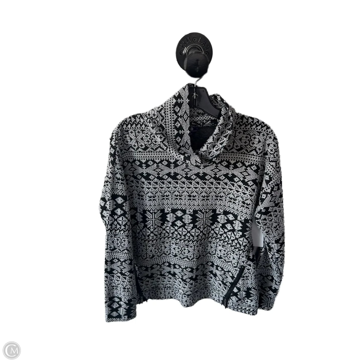 Top Long Sleeve By Izod In Black & White, Size: S