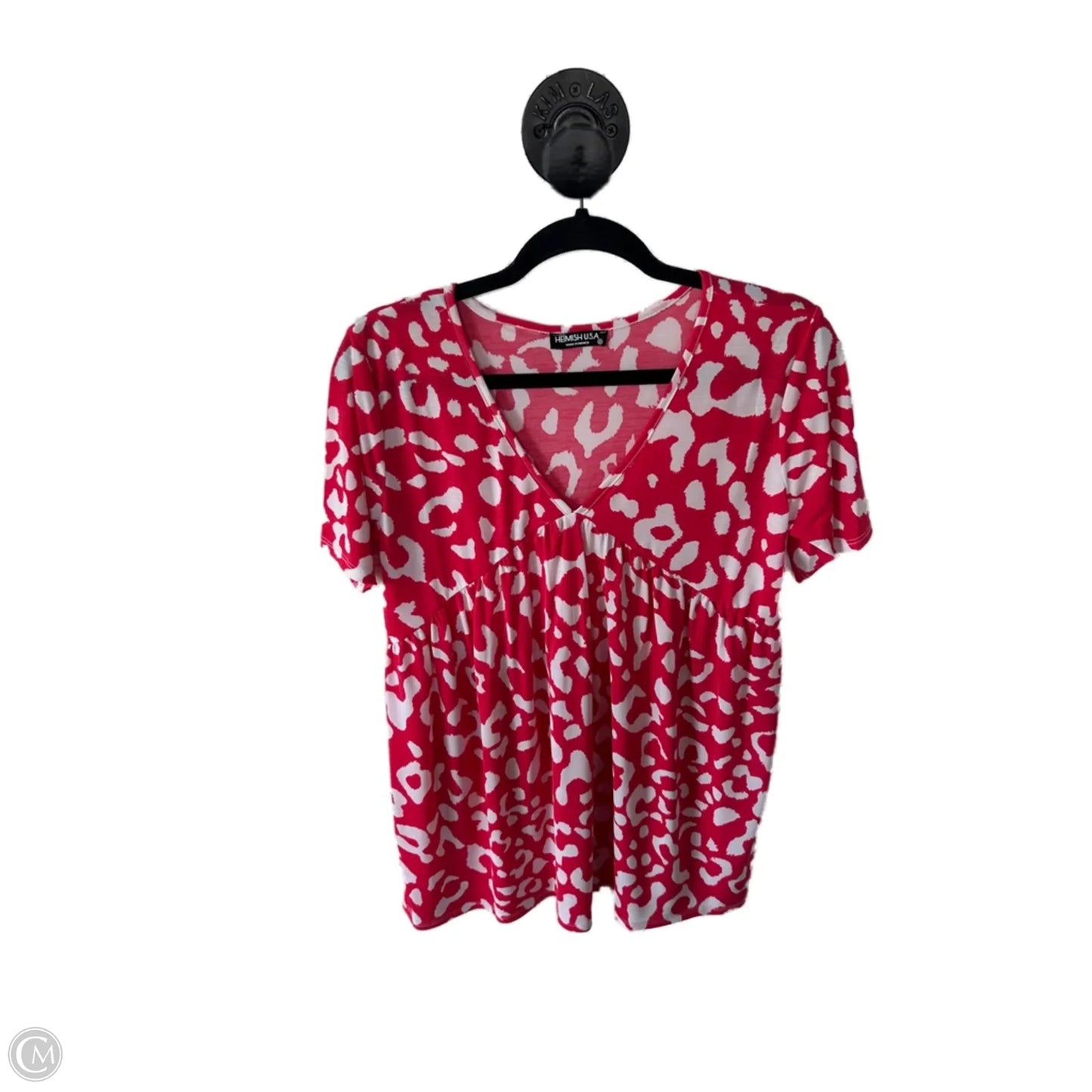 Top Short Sleeve By Heimish Usa In Red & White, Size: M