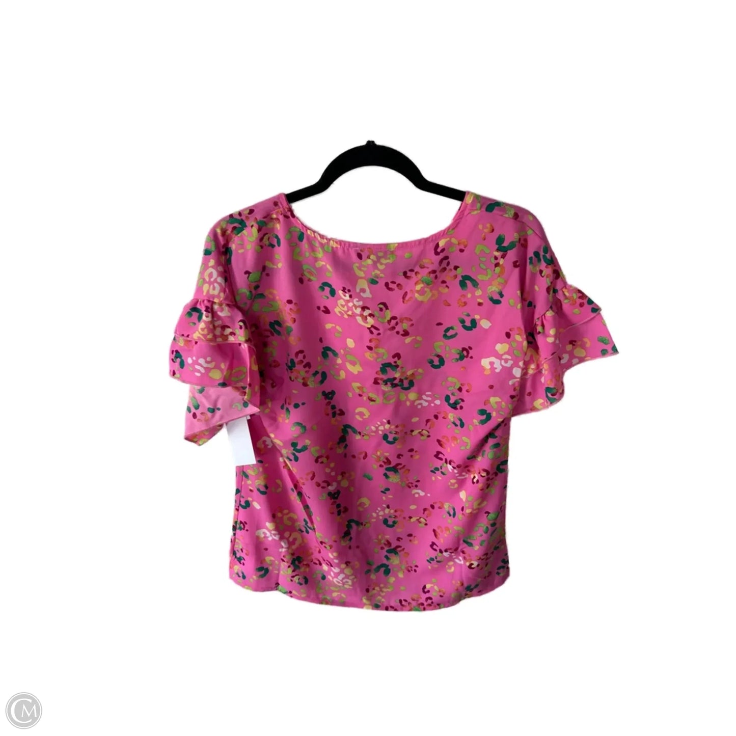 Top Short Sleeve By Heimish Usa In Pink & Yellow, Size: M