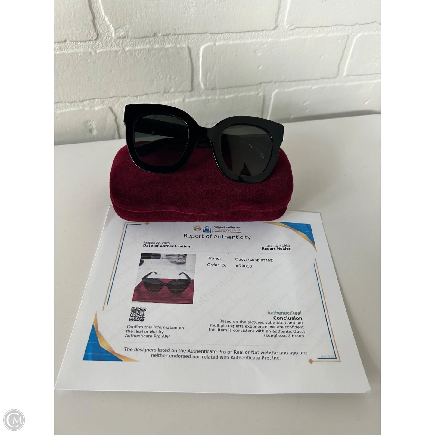 Sunglasses Luxury Designer By Gucci