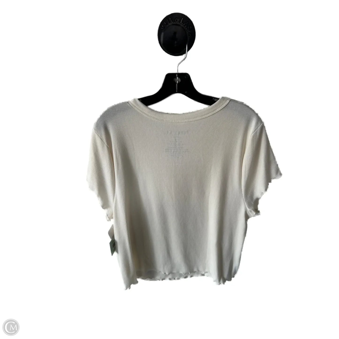 Top Short Sleeve By Clothes Mentor In Cream, Size: 2x
