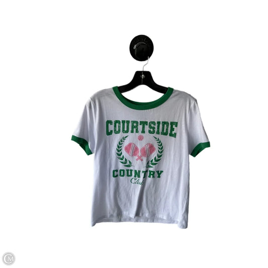 Top Short Sleeve By Clothes Mentor In Green & White, Size: Xl