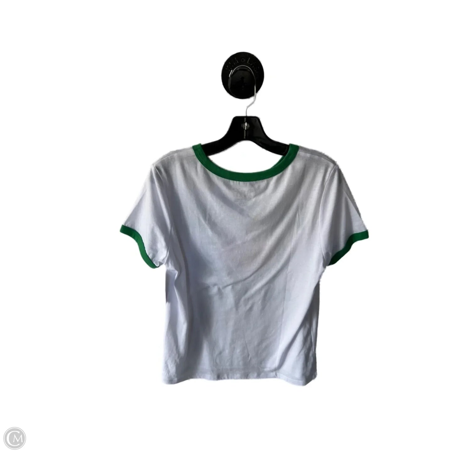 Top Short Sleeve By Clothes Mentor In Green & White, Size: L