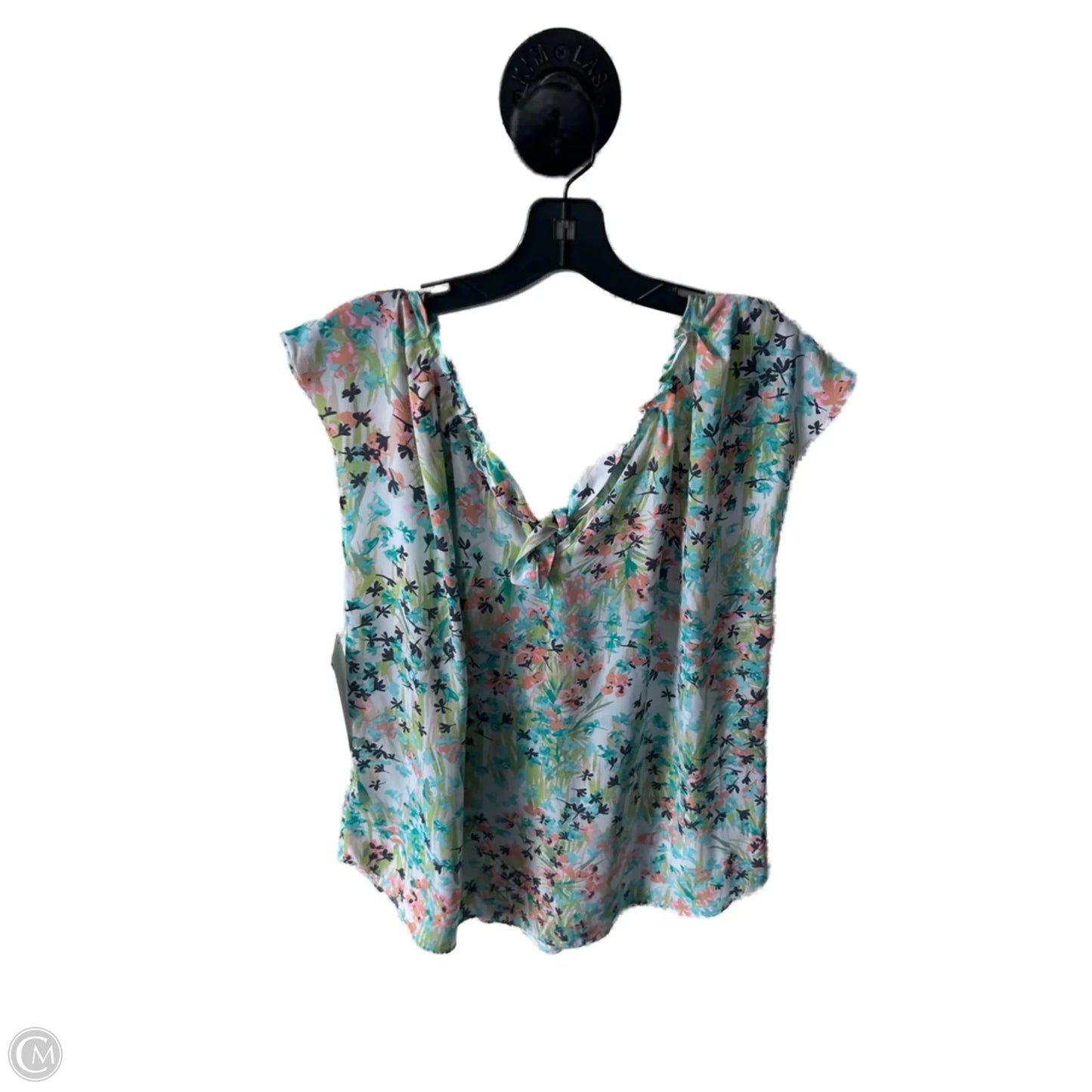 Top Sleeveless By Lc Lauren Conrad In Green & White, Size: Xl