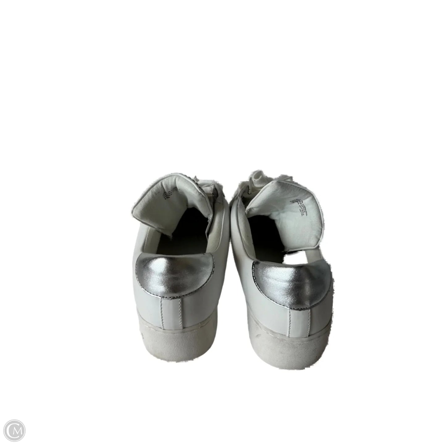 Shoes Sneakers By Michael By Michael Kors In Silver & White, Size: 9.5