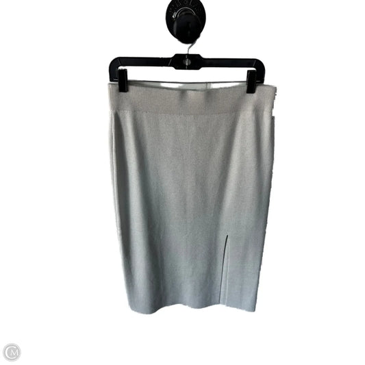 Skirt Midi By Banana Republic In Silver, Size: M