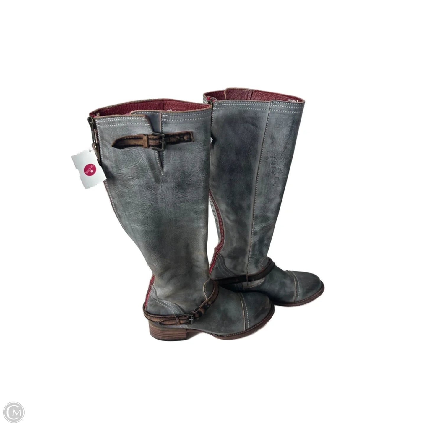 Boots Knee Flats By Freebird In Grey, Size: 8