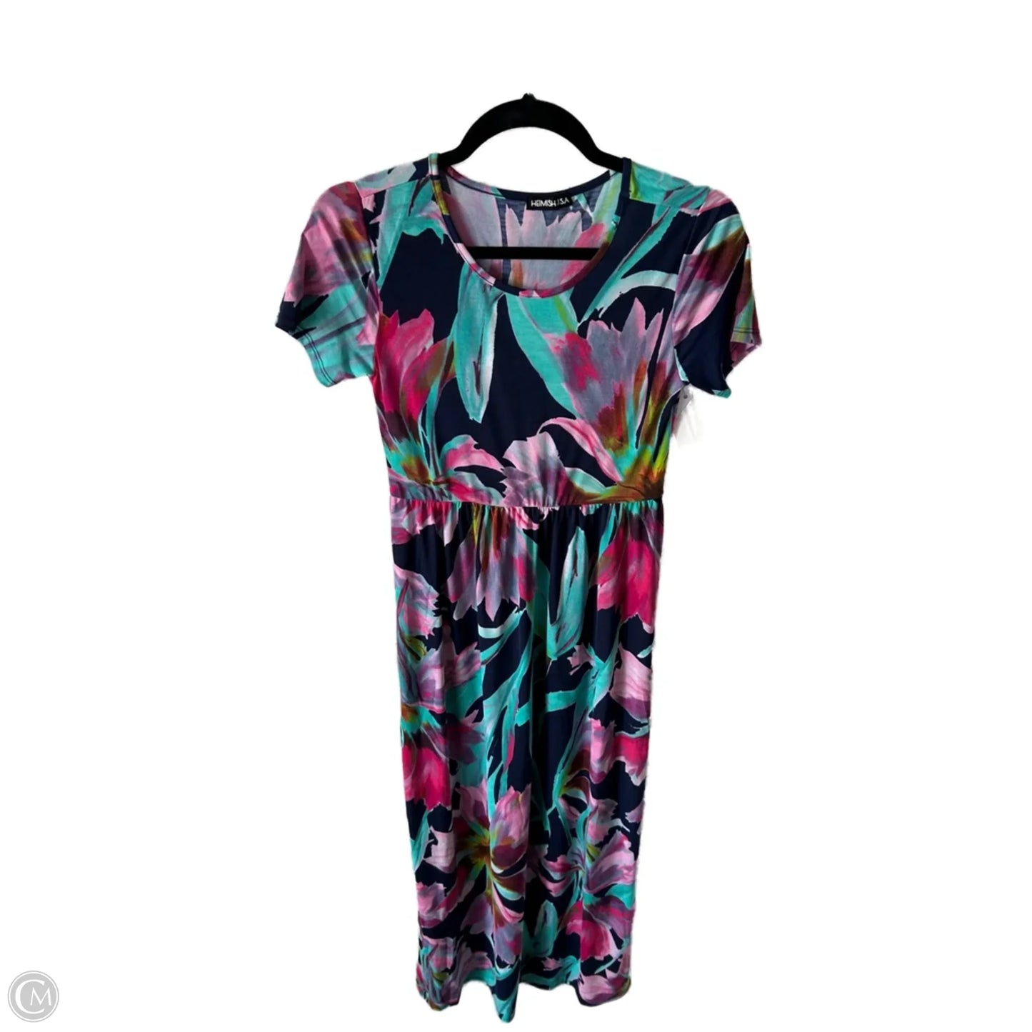 Dress Casual Maxi By Heimish Usa In Blue & Pink, Size: L