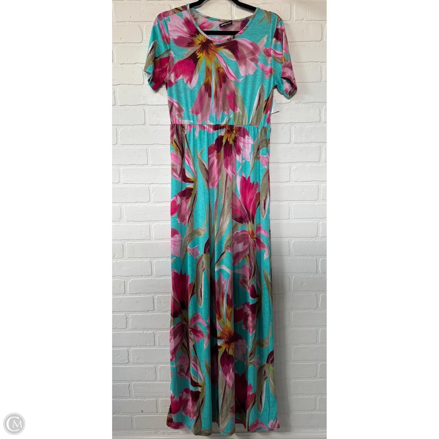 Dress Casual Maxi By Heimish Usa In Green & Pink, Size: M