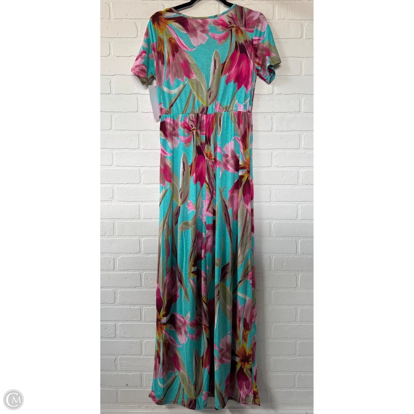 Dress Casual Maxi By Heimish Usa In Green & Pink, Size: M