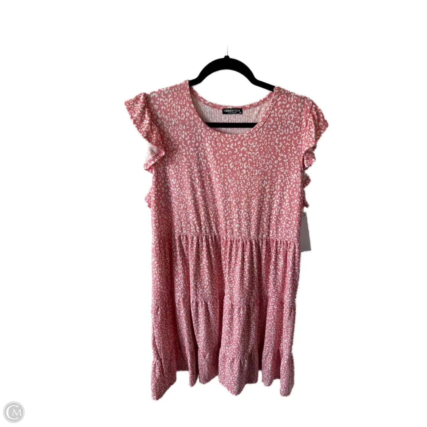 Dress Casual Midi By Heimish Usa In Pink & White, Size: 3x