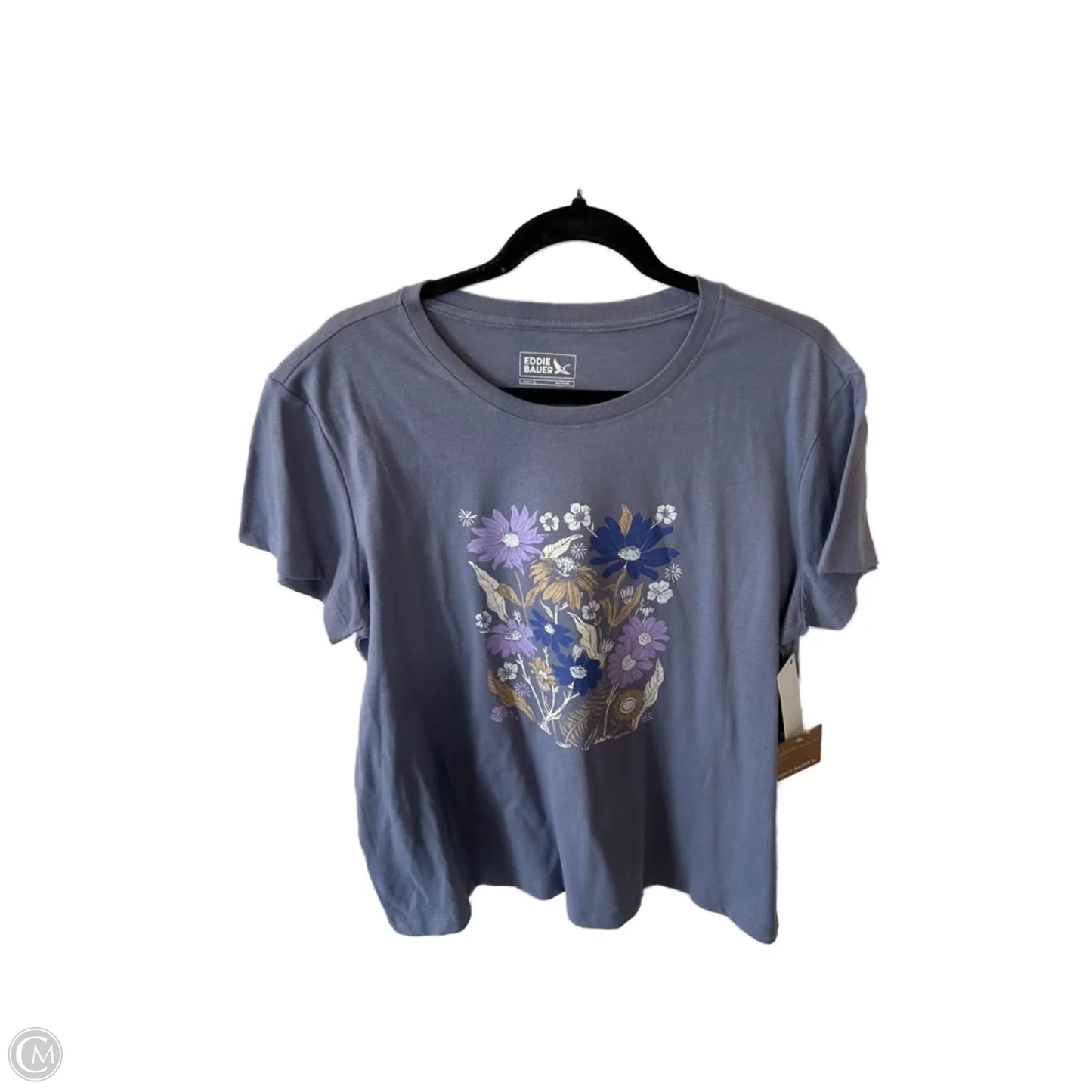 Top Short Sleeve Basic By Eddie Bauer In Blue, Size: Xl