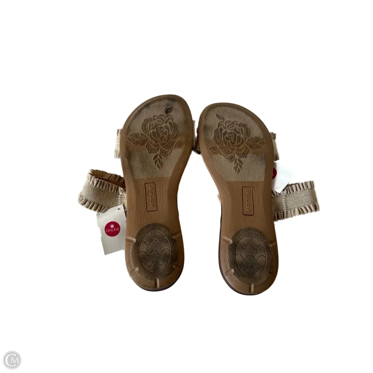 Sandals Flats By Kensie In Gold & Tan, Size: 9.5