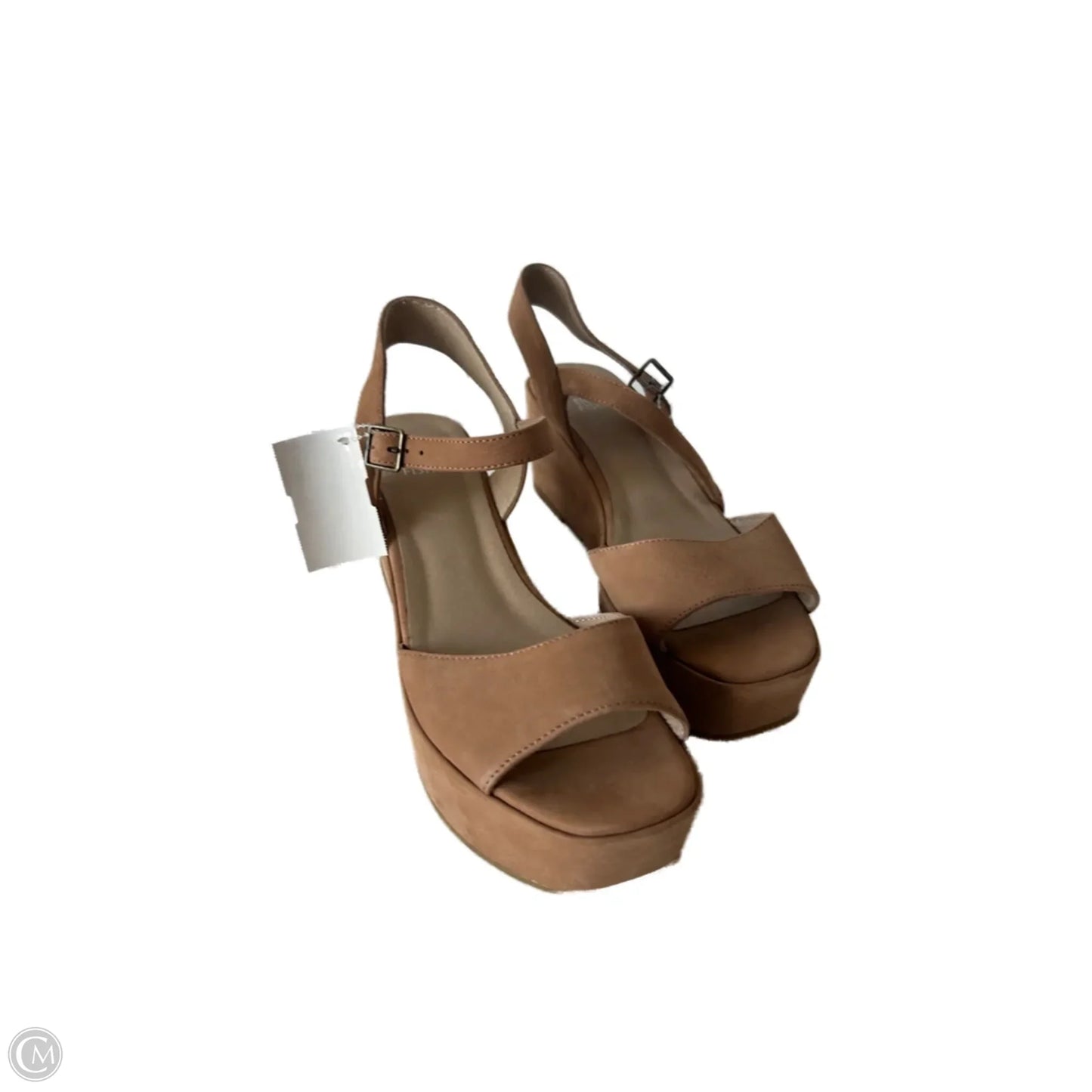 Sandals Heels Wedge By Eileen Fisher In Tan, Size: 8