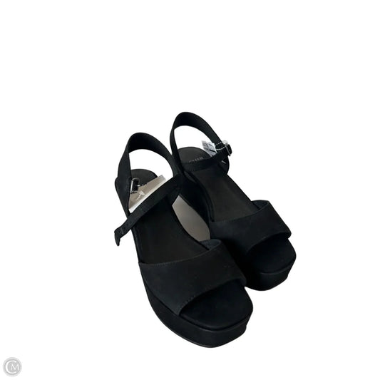Sandals Heels Wedge By Eileen Fisher In Black, Size: 8
