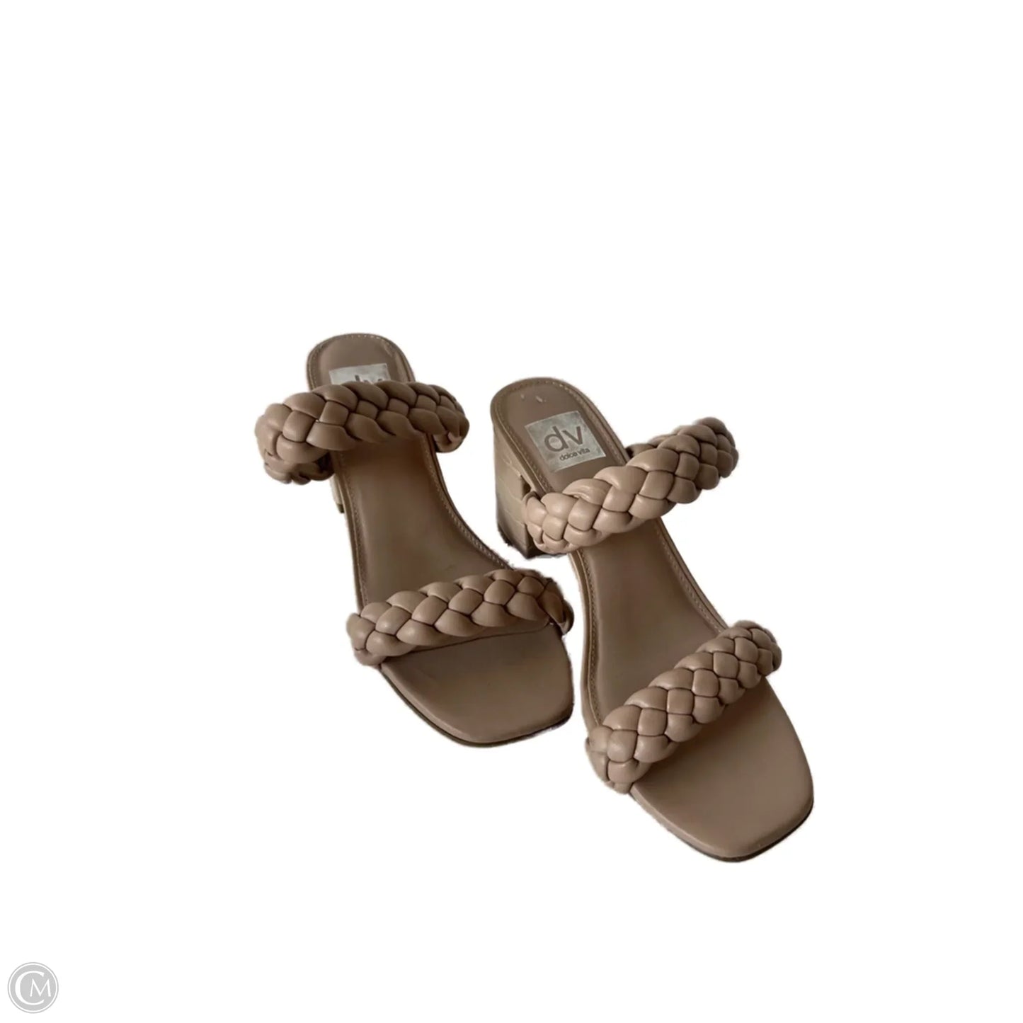 Sandals Heels Block By Dv In Tan, Size: 8