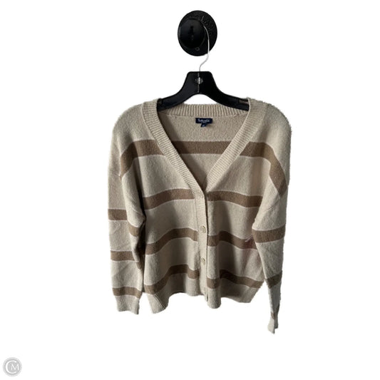 Sweater Cardigan By Splendid In Tan & White, Size: Xs